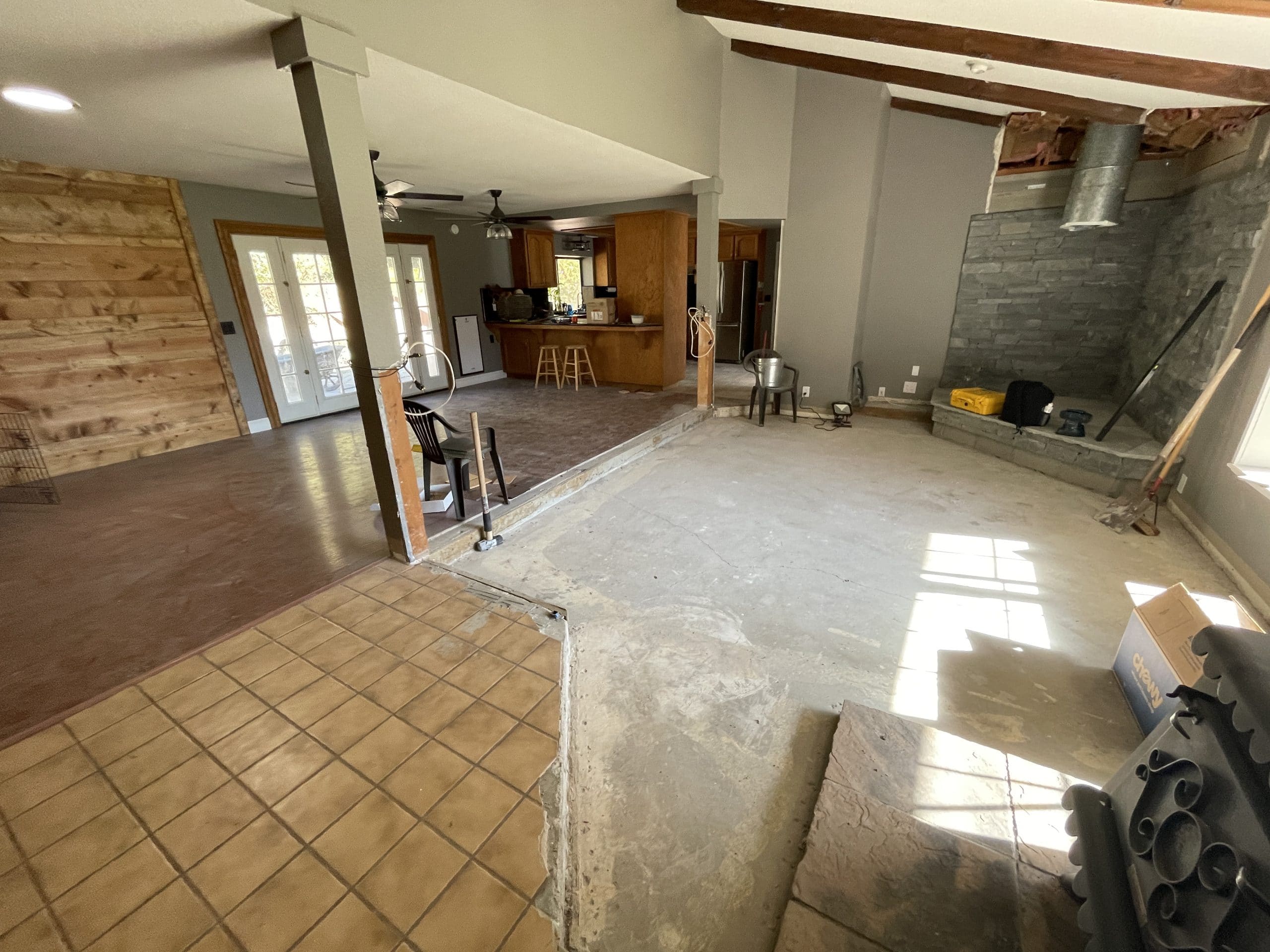 Home's floors being removed and replaced with new ones